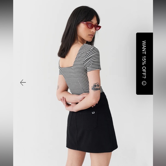 Lazy Oaf Cherry Boob Gingham Top - Picture 2 of 10